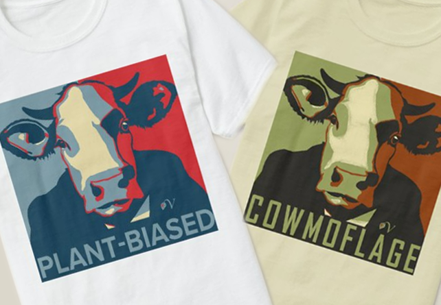 Funny Vegan Pop Art Cow Tshirts