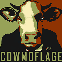 Cowmoflage Fun Pop Art Inspired Cow Tshirt
